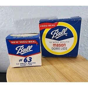 Vintage Ball Canning Lids – Mason Wide Mouth Dome Lids – Box Only Decoration